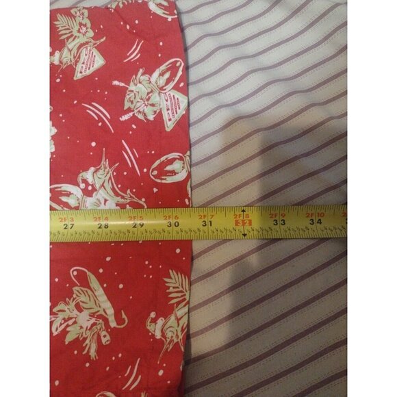 COLUMBIA PFG Red Christmas Light Print Short Sleeve Button Down Shirt Large L - Picture 12 of 12